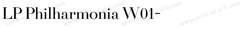 LP Philharmonia W01字体转换